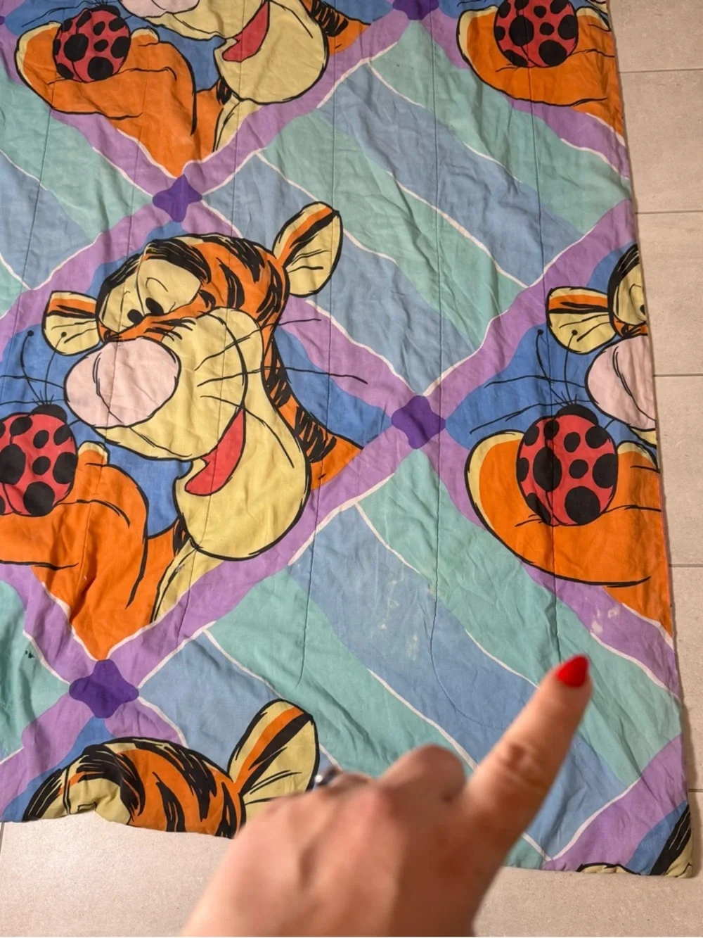 Vintage Winnie The Pooh Tigger Twin Comforter Bedding Great for a Project